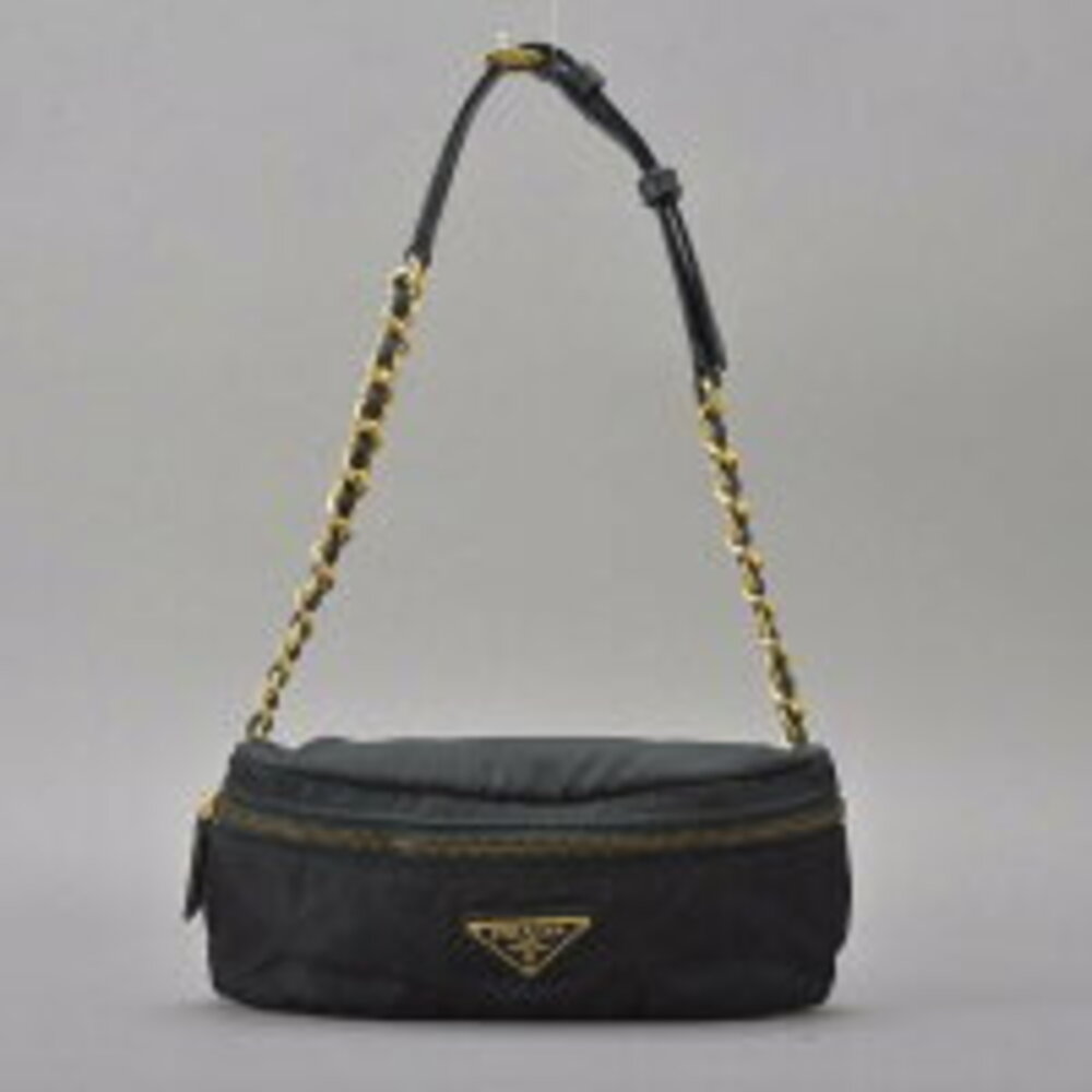 PRADA Waist bag Body Belt Bum chain belt shoulder bag leather black - Picture 3 of 10